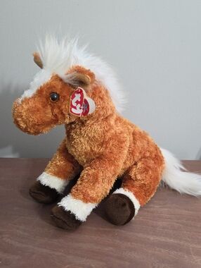 Vintage 2001 Ty Beanie Baby 'Trotter' Plush Horse